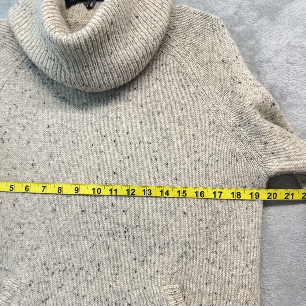 Burton Durable Goods Beige Turtle Neck Wool Blend Ski Sweater Womens Size L - Picture 5 of 8